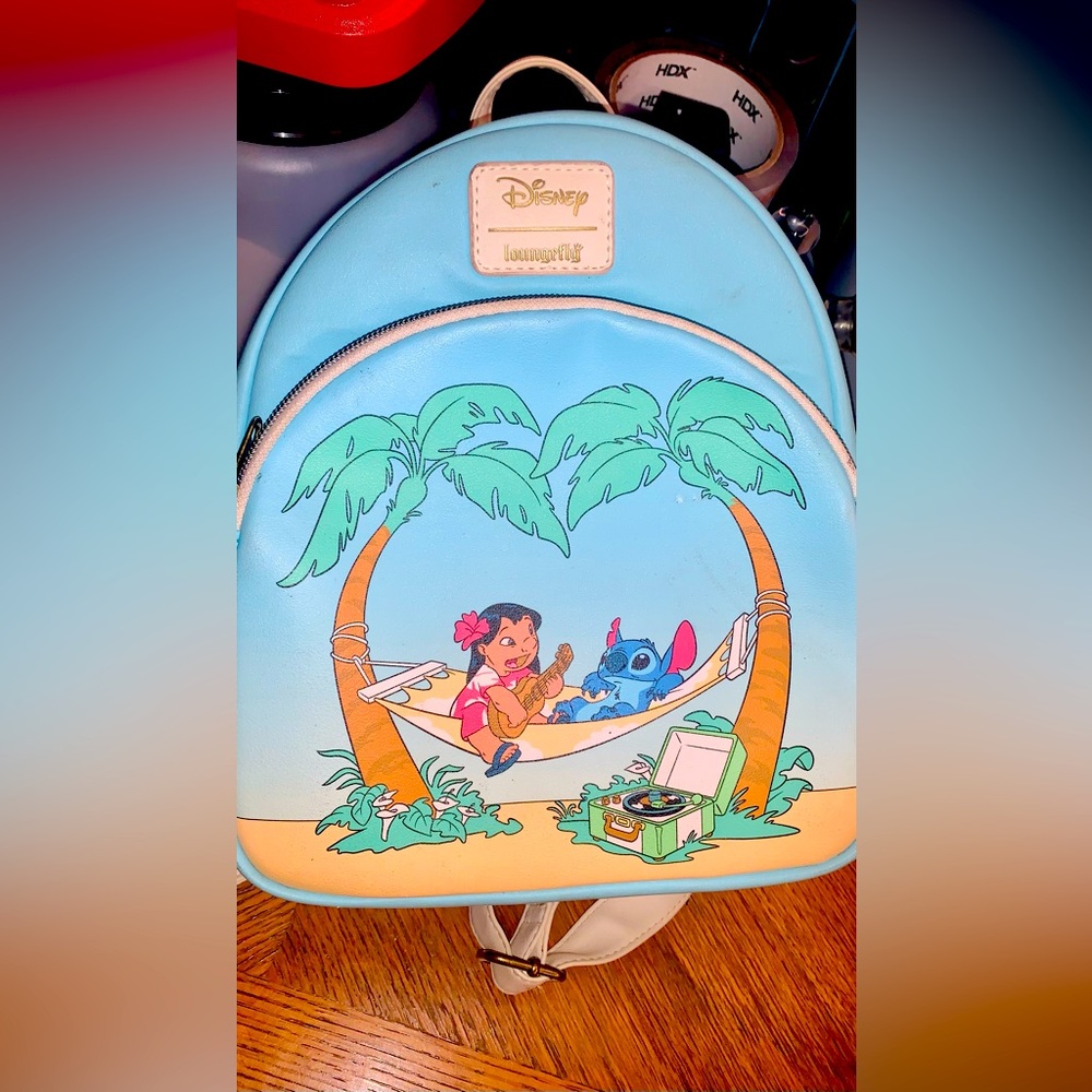 Disney Loungefly Lilo & Stitch Leather Mini Backpack